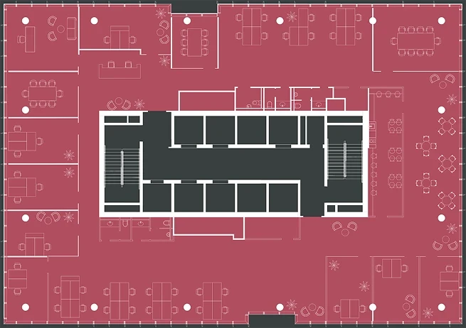 Celotno nadstropje: 1 najemnik